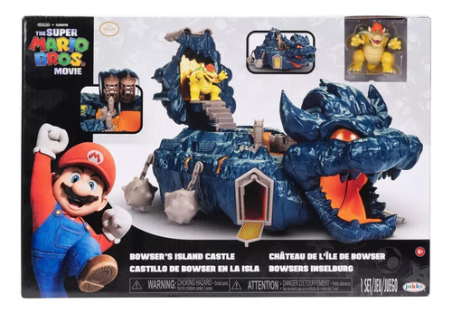 Playset Castillo Isla De Bowser Nintendo Super Mario Bros Color Azul