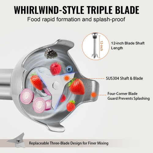 Batidora De Mano Resistente Para Salsas Y Sopas 350w.