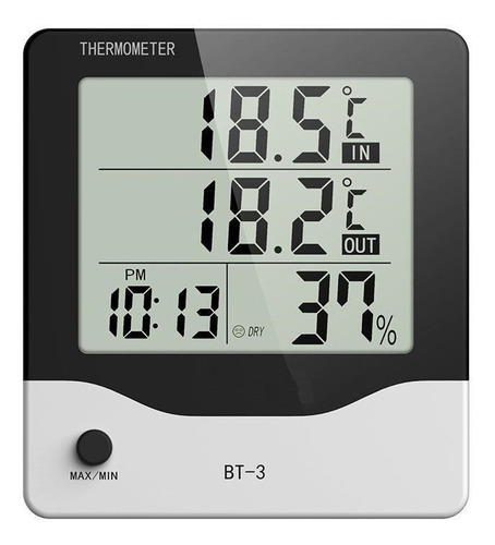 Imagen 1 de 10 de Termohigrometro Digital Humedad Temperatura Sensor Display 