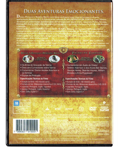 Dvd As Crônicas De Nárnia 1 E 2 - 2 Filmes Original Lacrado