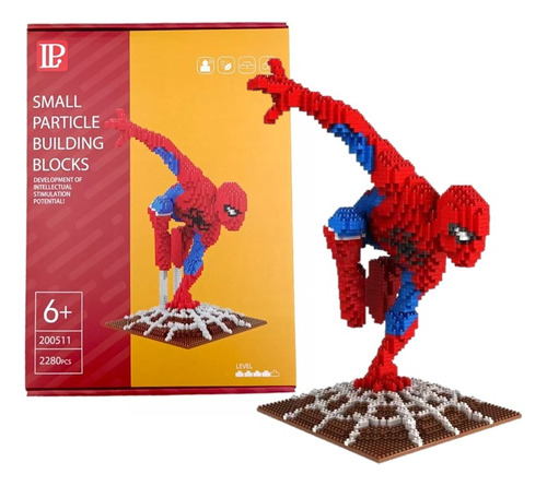 Spiderman De Bloques Armable Altura  30cm 2280 Piezas F