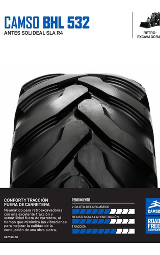 19.5l24 Pr12 R4 Bhl 532 Camso Importado U.sa