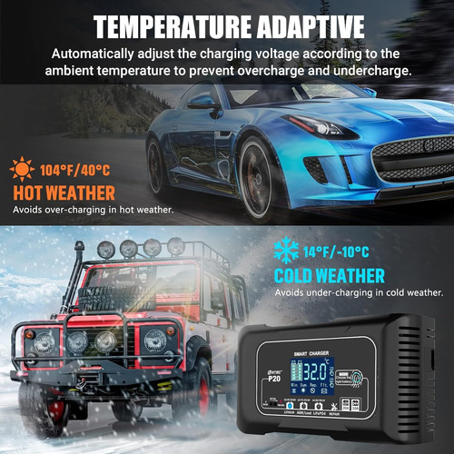 Cargador De Bateria Rapido Inteligente Litio 12v 24v