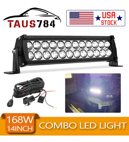 14inch 168w Led Light Bar Fog Lamp For Atv Yamaha Polaris S4