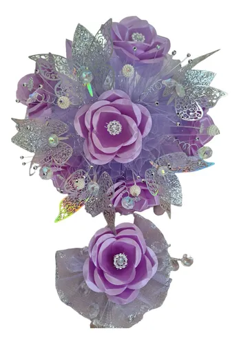 comprar Ramo De Mariposas Flores Con Tocado Para Quinceañera O Novia