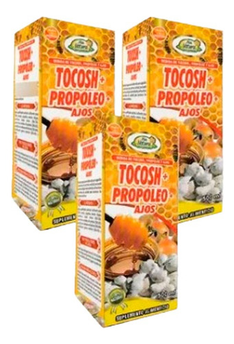 3 X 49 Soles | Tocosh Propoleo Ajos Mas (expectorante) 500ml