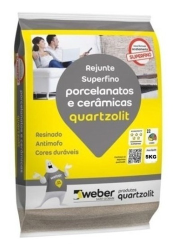 Rejunte Porcelanatos Corda Weber Quartzolit - Saco 5kg