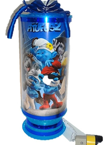 Pitufos 10 Centros De Mesa Con Luz 38 Cm Recuerdos Piñata