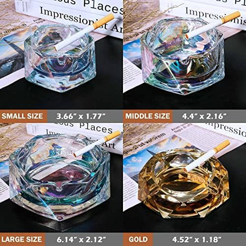 Cenicero Cristal: Ideal Para Cigarrillos Y Mesa Resistente