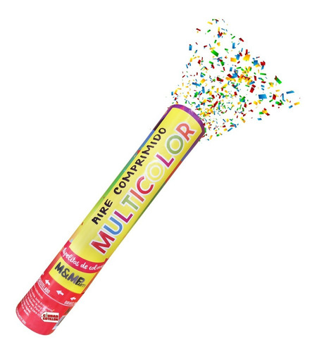 Cañón Lanza Papeles Multicolor 38cm Confetti - Ciudad Coti