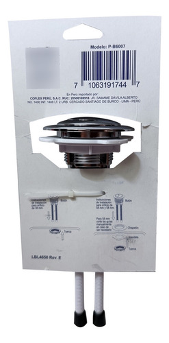 Botón Push Superior Para Baño Wc Sanitario Coflex P-b6007