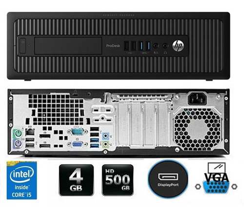 Cpu + Monitor Hp Prodesk Core I5 4gb 500gb 20 Pol - Novo