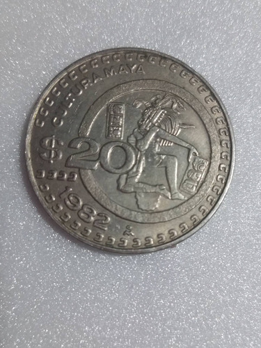 Moneda Antigua De 20 Pesos De 1982