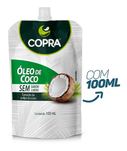 Óleo De Coco Copra 100ml Sem Sabor Sem Cheiro