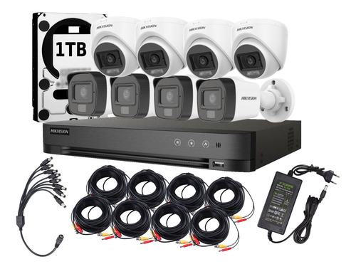 Kit 8 Camaras Dual Light 1080p Lite