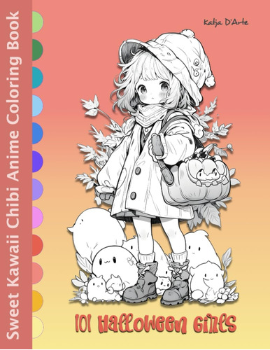 Libro: 101 Halloween Girls: Sweet Kawaii Chibi Anime Colorin