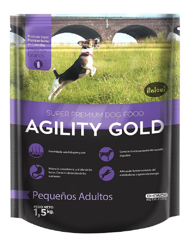 Alimento Para Perro -agility Gold Pequeños Adultos 1,5 Kg