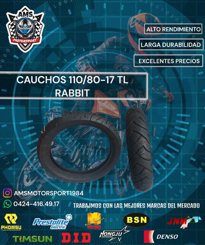 Caucho 110/80-17 Tl Rabbit 