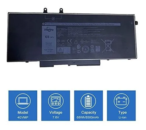 Bateria 4gvmp 68wh Para Dell Latitude 5400 5500 Precision ..