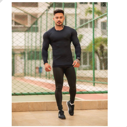 Calça Leg Legging Masculina Compressão Térmica Academia Fit