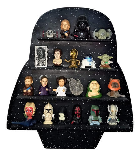 Lote Coleccion Muñecos Star Wars Con Estante 2005