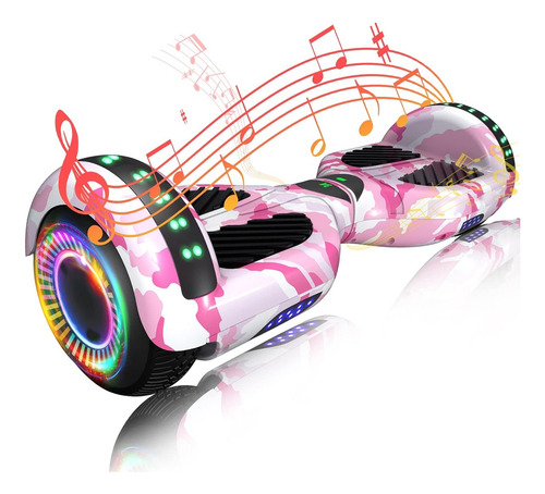 6.5''hoverboard Super Range Skate Elétrico Bluetooth Com Led