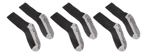 3 Pares De Calcetines De Fútbol Largos Negros Transpirables