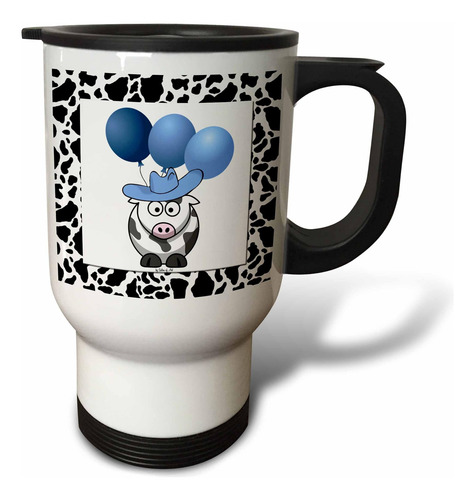 Taza De Viaje De Acero Inoxidable 3drose Western Con Globos