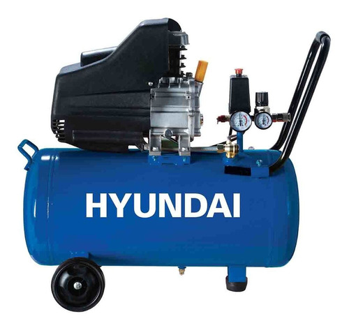 Set Compresor Aire Hyundai 2hp -24lts -115psi + Kit Acoples Color Azul Fase eléctrica Monofásica Frecuencia 60