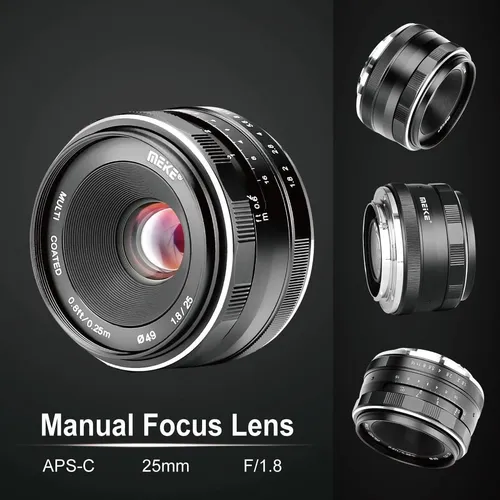 Lente Meike Mk 25mm F1.8 Para Camara Con Montura Canon Eo...