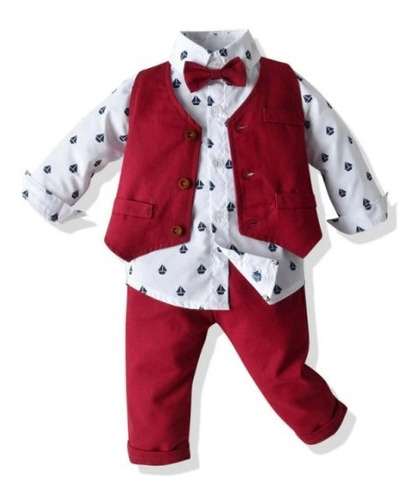 Traje De Caballero Para Bebe, Conjunto Bautizo Para Bebe