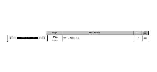 Flexible Freno Tras Citroen Saxo - Peugeot 106  225mm