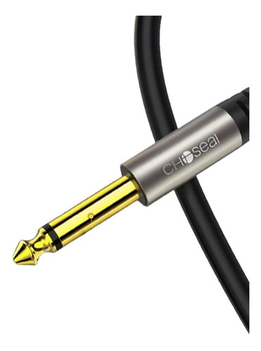 Pvc Cable Jack Plug 6.35mm Ts Macho - Macho Golden Dj 100cm