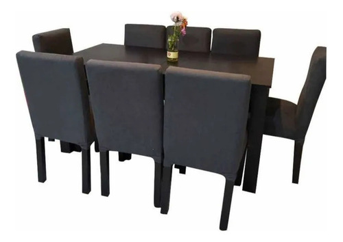 Juego De Comedor, Mesa Extensible+ 8 Sillas En Chenille