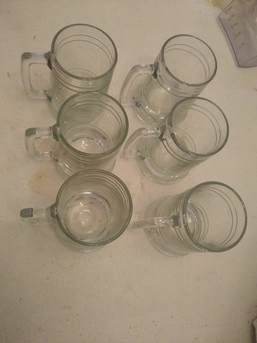 Juego De 6 Vasos De Vidrio Para Cerveza