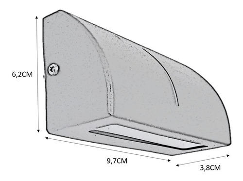 Imagen 2 de 9 de Aplique Pared Exterior + Led G9 Escaleras Paredes Jardin