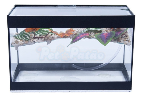 Terrario 45cm X 21cm X 28cm Vidro 3mm 26l C/ Plataforma C/nf