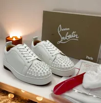 Comprar Tenis Christian Louboutin Blancos Estoperoles Suela Roja Talla 6 A 8