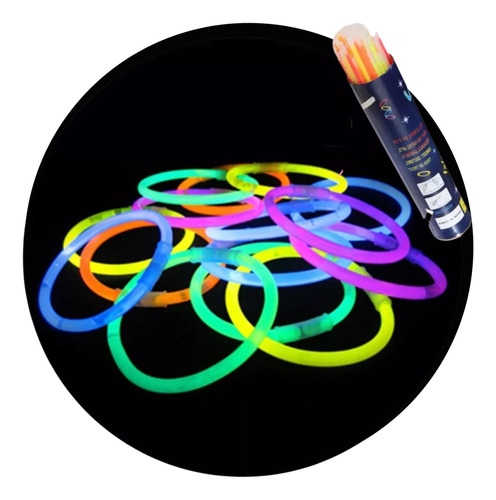 50 Cotillon Pulsera Luminosas Quimicas De Neon  Pulseras