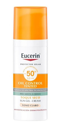 Eucerin Sun Oil Control Tono Claro Toque Seco Fps50+ 50ml
