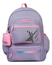Comprar Mochila Espalda Big Kids Multipocket 18 Pulgadas Lila Footy Diseño De La Tela Multi Pocket