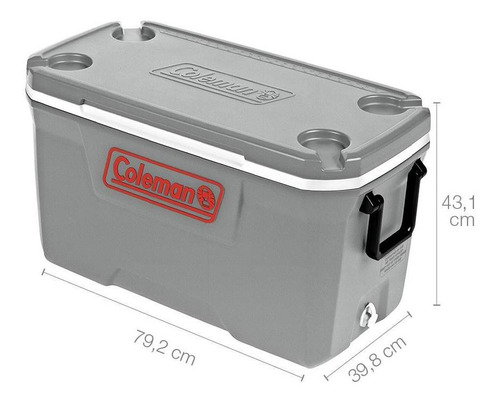 Imagen 2 de 6 de Conservadora Coleman Chest 70qt Gray Coleman