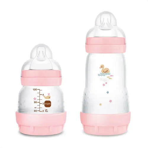 Kit 2 Mamadeiras Easy Start Set 130/260ml - MAM - Rosa