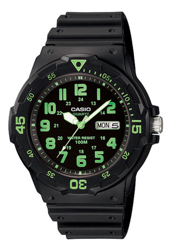 Relógio de pulso Casio MRW-200 com corria de resina cor preto