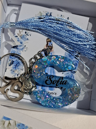 Llaveros De Resina X50+tarjetas+caja Personalizadas Multicolor