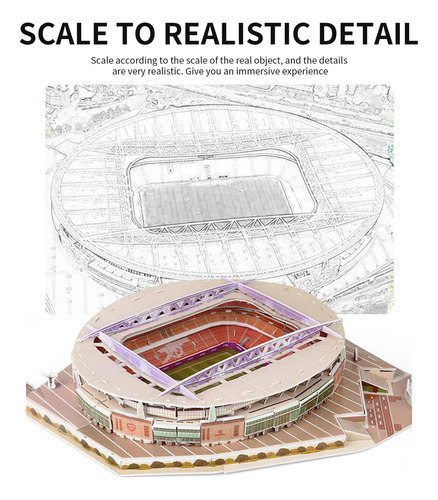 Nuevo Puzzle 3d For Sedes De Clubes De Fútbol, Modelo De