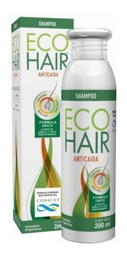 Imagen 1 de 6 de Eco Hair Shampoo X 200 Ml Anti-caida Del Cabello Sandraselma