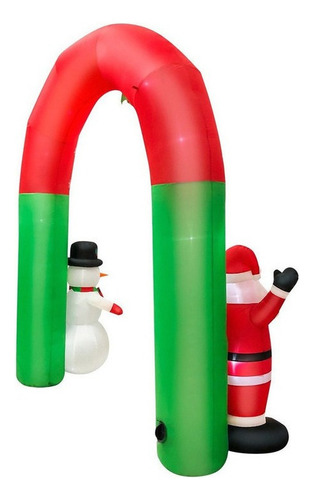 Patio De Arco Inflable De Papá Noel Y Muñeco De Nieve De 8 P