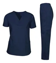 Comprar Uniformes Antifluido Dos Piezas Para Dama Unicolor Cuello V