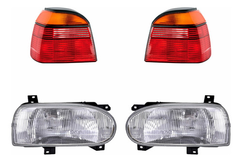 Set Calaveras + Faros Depo Volkswagen Golf 1993-1999